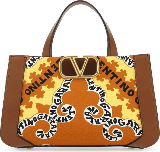 Valentino VLogo Plaque Graphic Printed Small Tote Bag - ShopStyle