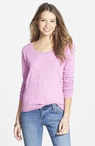 Thumbnail for your product : BP Textured Floral Sweatshirt (Juniors)
