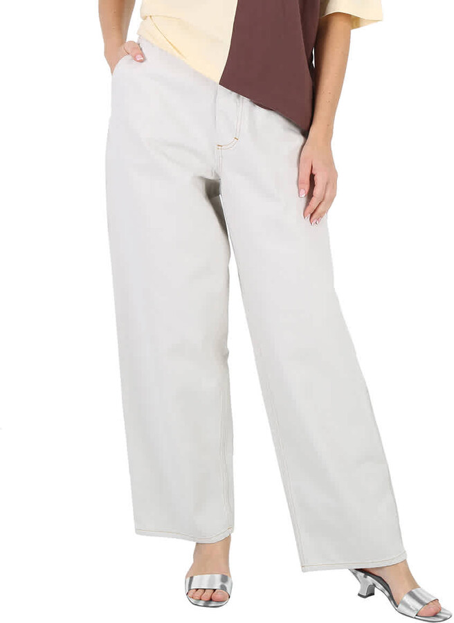 Ladies Wide-Leg Utilitarian Jeans