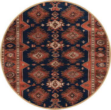 Bungalow Rose Machine Washable Persian Brown Area Rug
