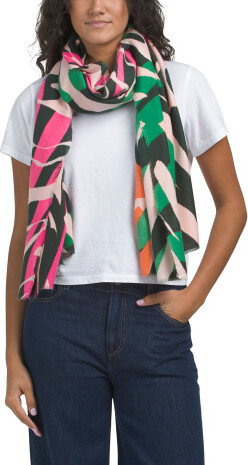 TJMAXX Printed Midweight Soft Feel Scarf For Women, Polyester