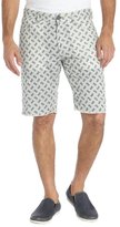 Thumbnail for your product : Howe grey linen blend printed reversible 'Hands Down Bike' shorts