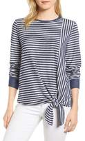 Thumbnail for your product : Gibson Tie Front Stripe Top