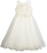 Thumbnail for your product : Joan Calabrese Sleeveless Floral Satin & Tulle Special Occasion Dress, Size 3-14