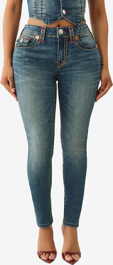 True Religion Women's Jennie Skinny Super T Flap Jeans