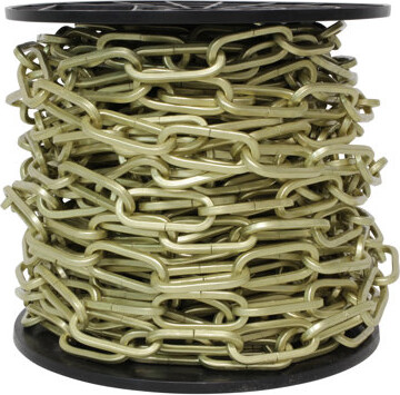 RCH Supply Company Flat Decorative Steel Twist Rope Link Fixture Chain or Chain Break 82 Feet