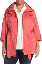 Thumbnail for your product : Ellen Tracy Short Techno Trench Coat (Plus Size)