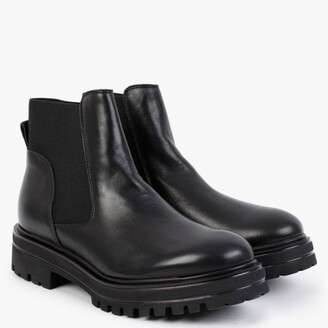 Daniel Sansole Black Leather Chelsea Boots