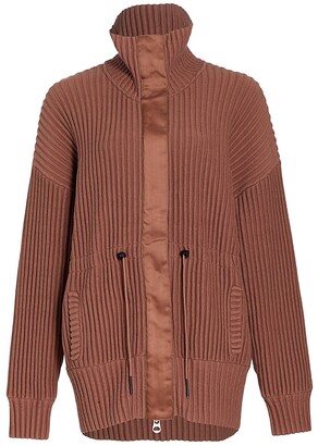 Ardley fleece and ribbed cotton jacket