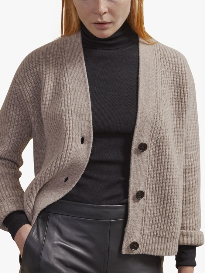 jigsaw slouchy rib cardigan