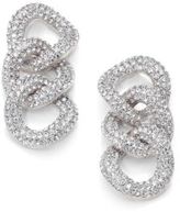 Thumbnail for your product : Adriana Orsini Pavé Crystal Chain Drop Earrings/Silvertone
