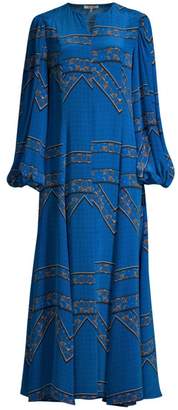 Ganni Sandwashed Silk Maxi Dress