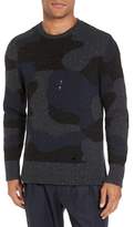Thumbnail for your product : Eleventy Distressed Donegal Camo Wool Sweater