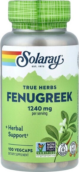 Solaray SolarayTrueHerbs,Fenugreek,100VegCaps(620mgperCapsule)