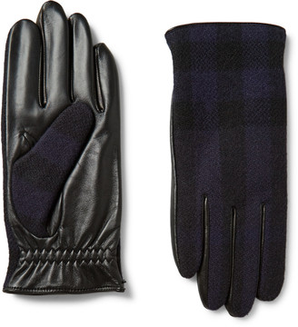 Burberry Cashmere-Lined Wool and Leather Tech Gloves