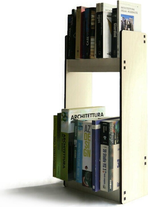 Etsy Free Standing Wooden Vertical Book Shelf, Modern Office Bookshelves Design, Unique Small