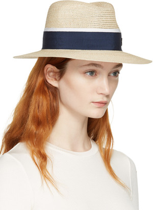 Maison Michel Beige Straw Henrietta Panama Hat