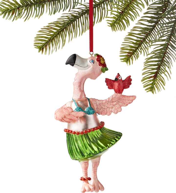 Holiday Lane Florida Hula-Dancing Flamingo Ornament, Created for Macy's