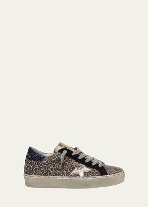 Golden Goose Leopard-Print Suede Sneakers
