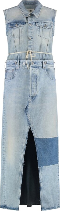 MM6 MAISON MARGIELA Sleeveless Denim Maxi Dress