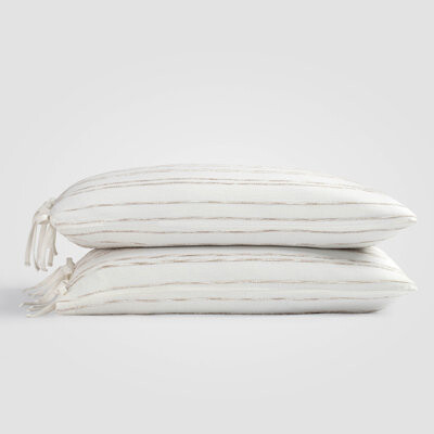 Crane Home White Stripe Sham Set