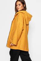 Thumbnail for your product : boohoo Petite Textured Hooded Chuck On Coat