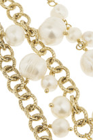 Thumbnail for your product : Rosantica Chimera gold-dipped freshwater pearl necklace