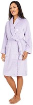 Thumbnail for your product : Lauren Ralph Lauren So Soft Clipped Herringbone Pattern Short Shawl Collar Robe (Lavender) Women's Robe