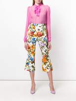 Thumbnail for your product : Dolce & Gabbana floral print flared cropped trousers