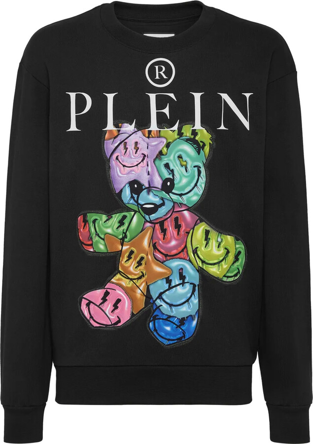 Philipp Plein Teddy Bear-Print Cotton Sweatshirt