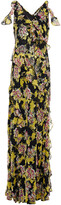 Thumbnail for your product : Diane von Furstenberg Wrap-effect Ruffled Floral-print Lace And Silk-georgette Gown