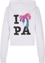 Thumbnail for your product : Palm Angels White i Love Pa Zipped Hoodie