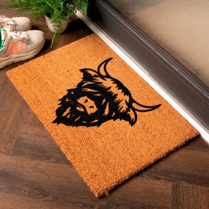 Artsy Mats Cute Animal Highland Cow Doormat ShopStyle Rugs