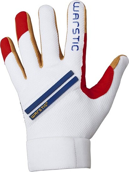 Men's Warstic Workman 3 Baseball Batting Gloves Red/White/Blue Medium