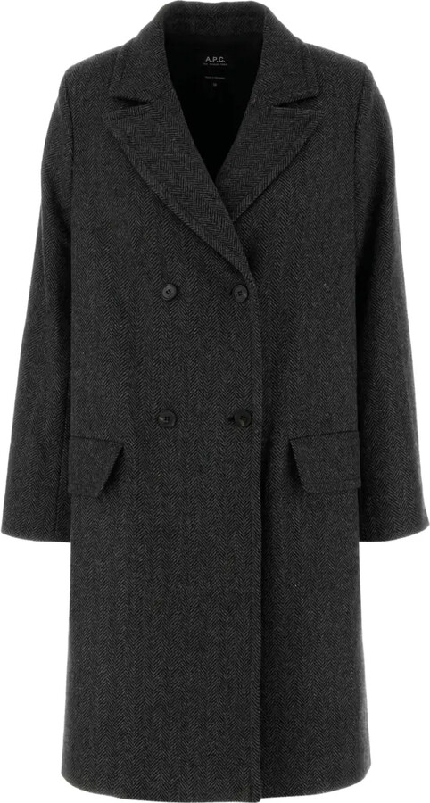 A.P.C. Embroidered Wool Blend Coat