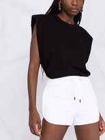 Thumbnail for your product : Balmain Quilted-Monogram Track Shorts