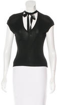 Thumbnail for your product : Herve Leger V-Neck Short Sleeve Sweater