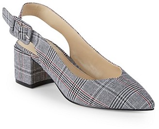 plaid slingback shoes