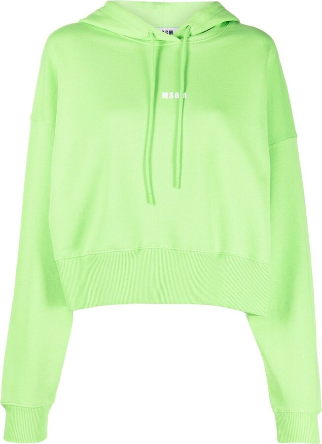 white and lime green hoodie