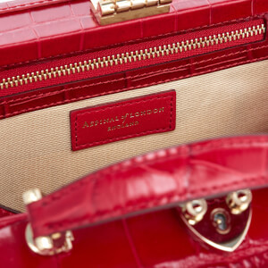 Aspinal of London Women's Mini Trunk Clutch Bag - Scarlet