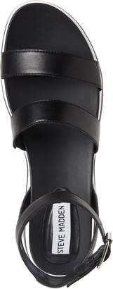 Steve Madden Black Relish Leather Sport Sandals