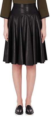Osman Women's Dietrich Godet-Hem Leather Skirt