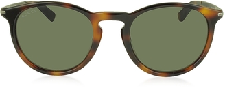 Gucci GG 1110/S 8E270 Havana Acetate Round Men's Sunglasses