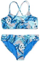 Thumbnail for your product : Seafolly Girl's Jungle Geo Reversible Two-Piece Swimsuit