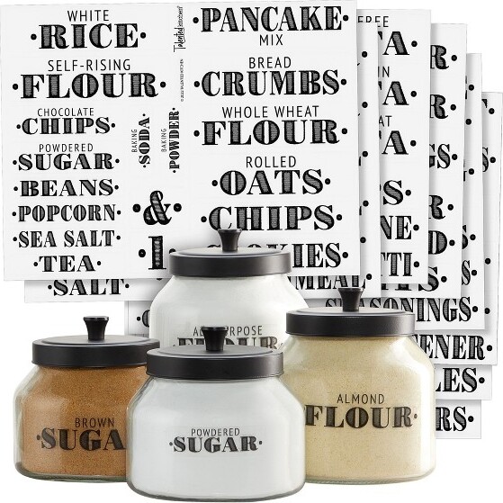 Set of 6-baking Labels for Storage Containers Baking Vinyl Decals, Organize  Your Pantry Decals, Pantry Container Decals 