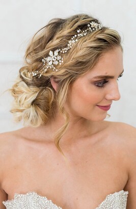 Brides & Hairpins Atiena Embellished Floral Motif Halo & Sash