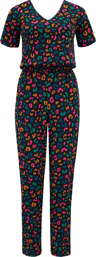 Sugarhill Brighton Women's Bianca Jersey Jumpsuit Black/Multi Vivid ...