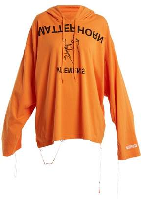 Vetements Printed Hooded Sweatshirt - Womens - Orange