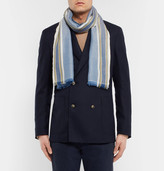 Thumbnail for your product : Loro Piana Striped Cashmere and Silk-Blend Scarf