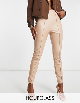 ASOS DESIGN kick flare pants in animal jacquard with wrap tie waist in  terracotta